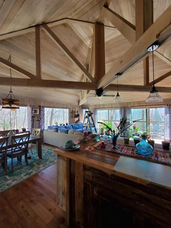 הוילה Burnsville Treehouse Cathedral In Blue Ridge Mountains, Nc מראה חיצוני תמונה